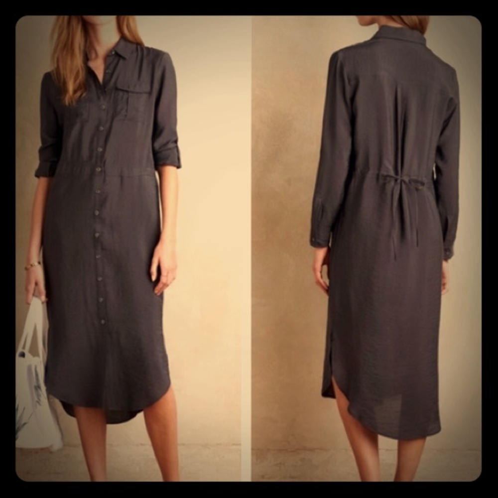 Maeve by Anthropologie Long Rolled Sleeve Dress